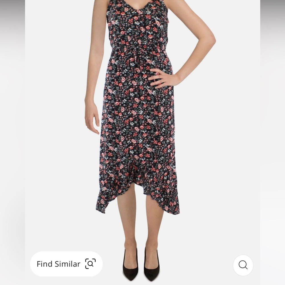Bobeau Women's Woven Floral Midi Dress NWT